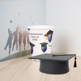 Vasos De Papel Mortarboard de graduación y globos