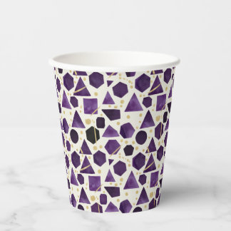 Vasos De Papel Mosaico de Prisma de Amatista