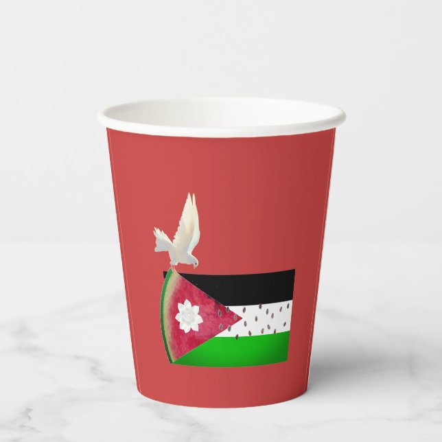 Vasos De Papel Motivación espiritual roja (Reverso )