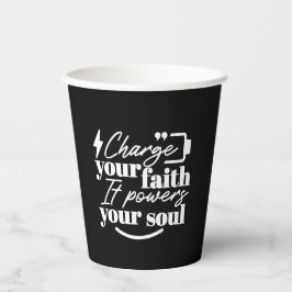 Vasos De Papel Motivational Christian Quote – Charge Your Faith