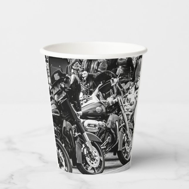 Vasos De Papel Motocicletas Motocicletas Biker Rider (Anverso)