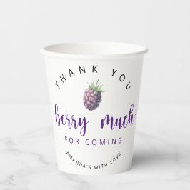 Vasos De Papel Muchas gracias berry