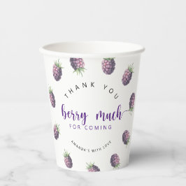 Vasos De Papel Muchas gracias berry