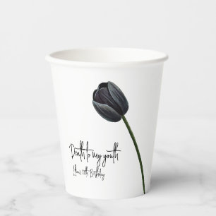 Vasos De Papel Muerte a la invitación de cumpleaños de mis 20