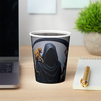 Vasos De Papel Muerte con un simio