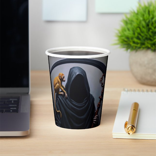 Vasos De Papel Muerte con un simio (in situ)
