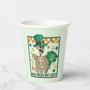 Vasos De Papel Muerto Dentro Pero Afortunado - Skeleton Leprechau