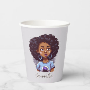 Vasos De Papel Mujer africana elegante