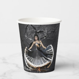 Vasos De Papel Mujer bailarina elegante