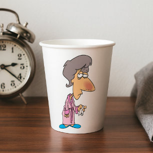 Vasos De Papel Mujer enferma