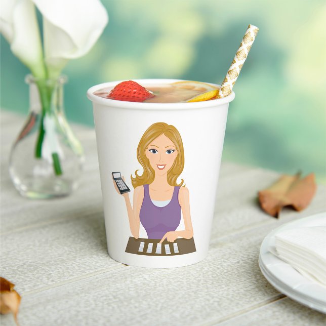 Vasos De Papel Mujer financiera (Subido por el creador)