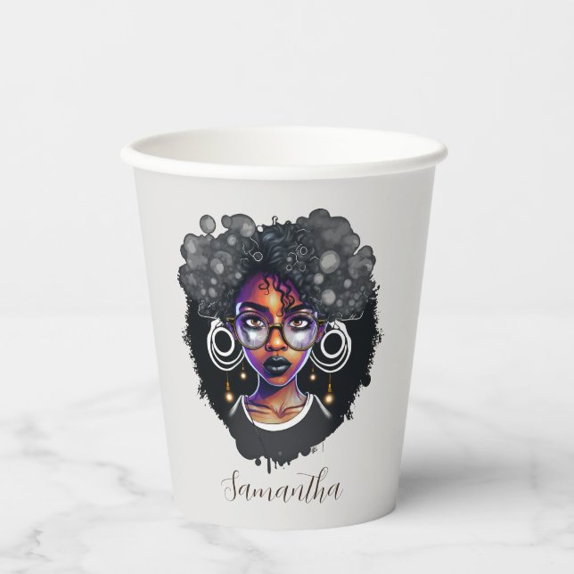 Vasos De Papel Mujer gótico (Anverso)
