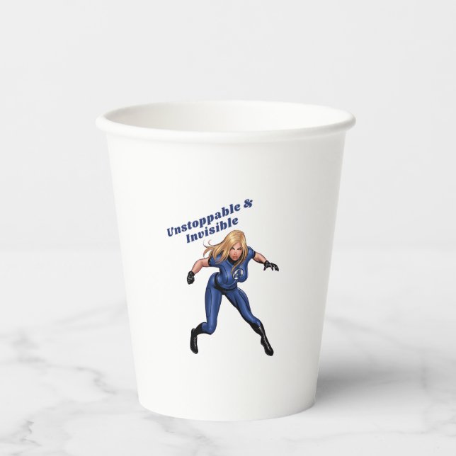 Vasos De Papel Mujer Invisible (Anverso)