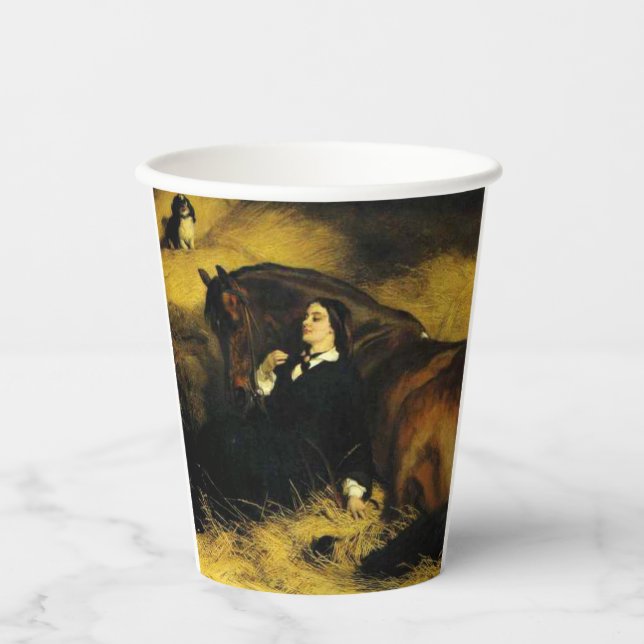 Vasos De Papel Mujer y caballo (Anverso)