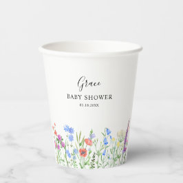 Vasos De Papel Multihued Wildflower Baby Shower Celebration