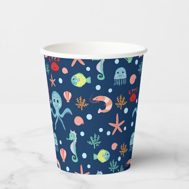 Vasos De Papel Mundo del Mar (Anverso)