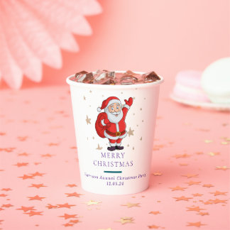 Vasos De Papel Muñeco de nieve del árbol de Navidad Fiesta de Na