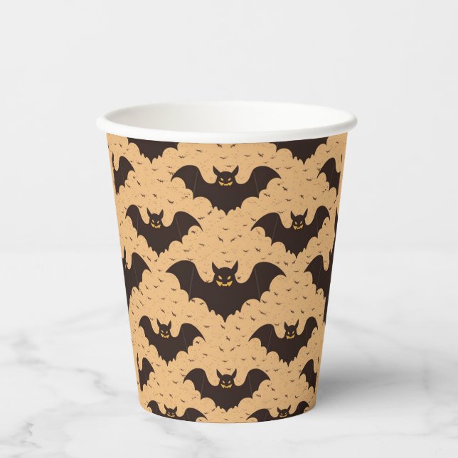 Vasos De Papel Murciélagos (Anverso)