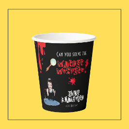 Vasos De Papel Murder Mystery Birthday Party Black Elegant