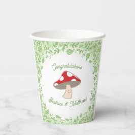 Vasos De Papel Mushroom Baby Shower