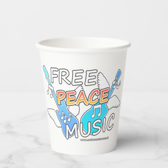 Vasos De Papel Música de paz libre (Anverso)
