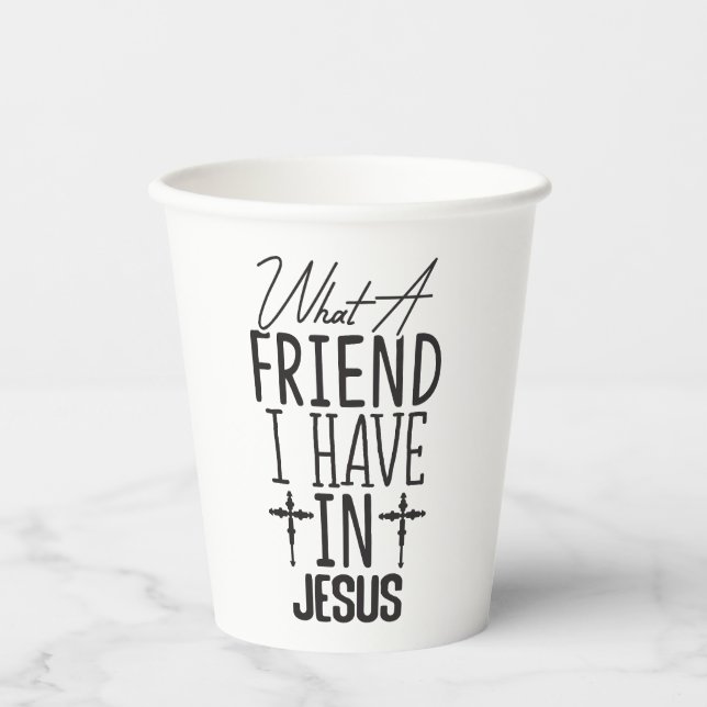 Vasos De Papel My Friend is Jesus (Anverso)