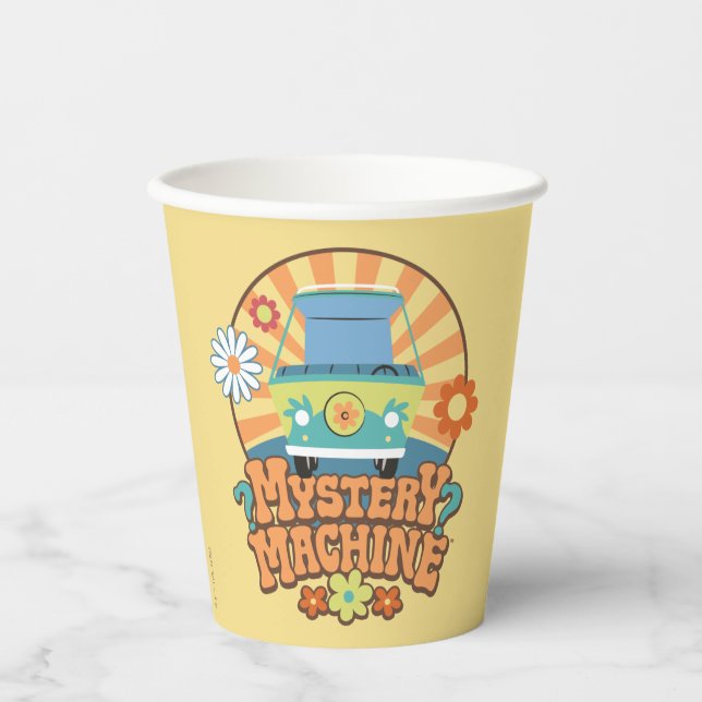 Vasos De Papel Mystery Machine Van Floral Graphic (Anverso)