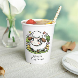 Vasos De Papel Mystic Charming Sheep Baby Shower