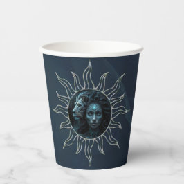 Vasos De Papel Mystical connection,  mystical woman and the lion.