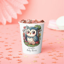 Vasos De Papel Mystical Cute Owl Baby Shower