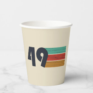 Vasos De Papel nacido en 1949, cumpleaños vintage