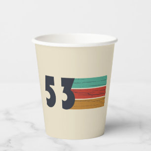 Vasos De Papel nacido en 1953, cumpleaños vintage