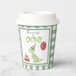 Vasos De Papel Nacimiento acuático Dinosaurio 1.ᵉʳ cumpleaños