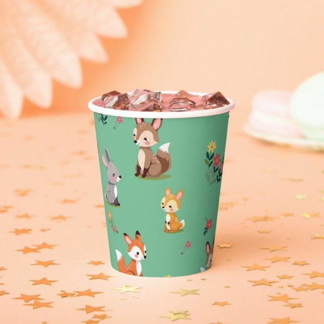 Vasos De Papel Nacimiento de animales de Cute Woodland (Subido por el creador)