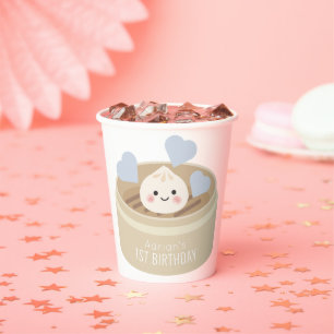 Vasos De Papel Nacimiento de Little Dumpling Blue Boy