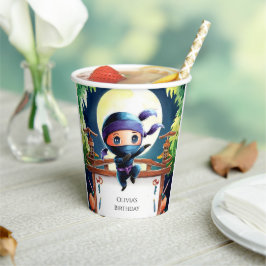 Vasos De Papel Nacimiento de Ninja para Niños Espías