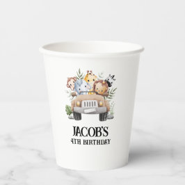 Vasos De Papel Nacimiento del Fiesta de flores silvestres Animal 