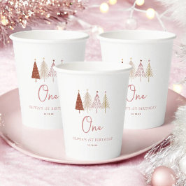 Vasos De Papel Nacimiento del invierno en el Árbol de Navidad