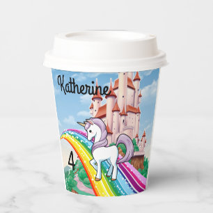 Vasos De Papel Nacimiento Unicornio Nombre y Edad Estrella Arcoir