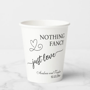 Vasos De Papel Nada Fancy Ama Solamente La Boda Elegante