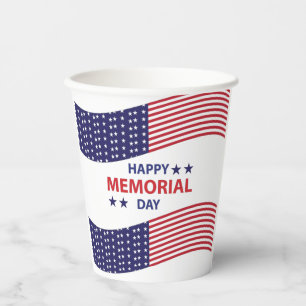 Vasos De Papel Napkins Happy Memorial Day