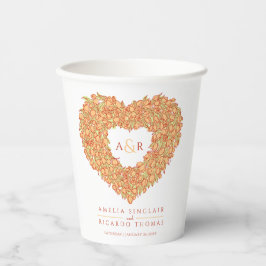 Vasos De Papel Naranja albaricoque tulipán floral tintas de flore