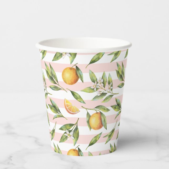 Vasos De Papel Naranja Citrus Pequeña Copa Cutie de Papel de Cump (Anverso)