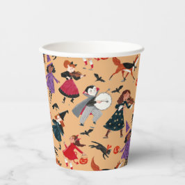 Vasos De Papel Naranja de disfraces de impresión para niños de Ha