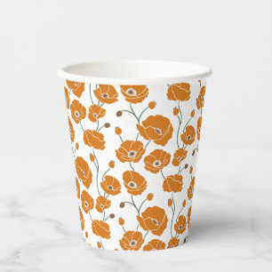 Vasos De Papel Naranja del campo de los cachorros