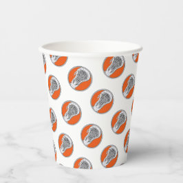 Vasos De Papel Naranja del equipo deportivo Lacrosse
