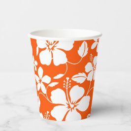 Vasos De Papel Naranja HAWAIAN HULA (HIBISCUS)