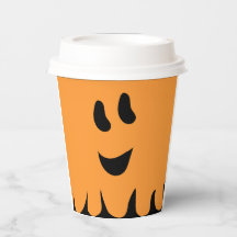 Naranja Sweet Boo taza de papel