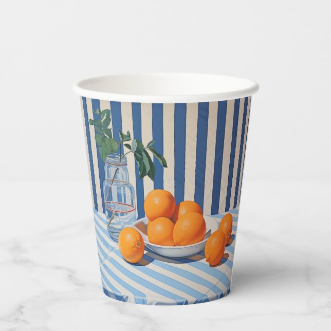 Vasos De Papel Naranjas de Grecia (Reverso )