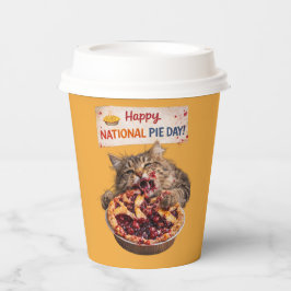 Vasos De Papel National Pie Day Cat Paper Cups